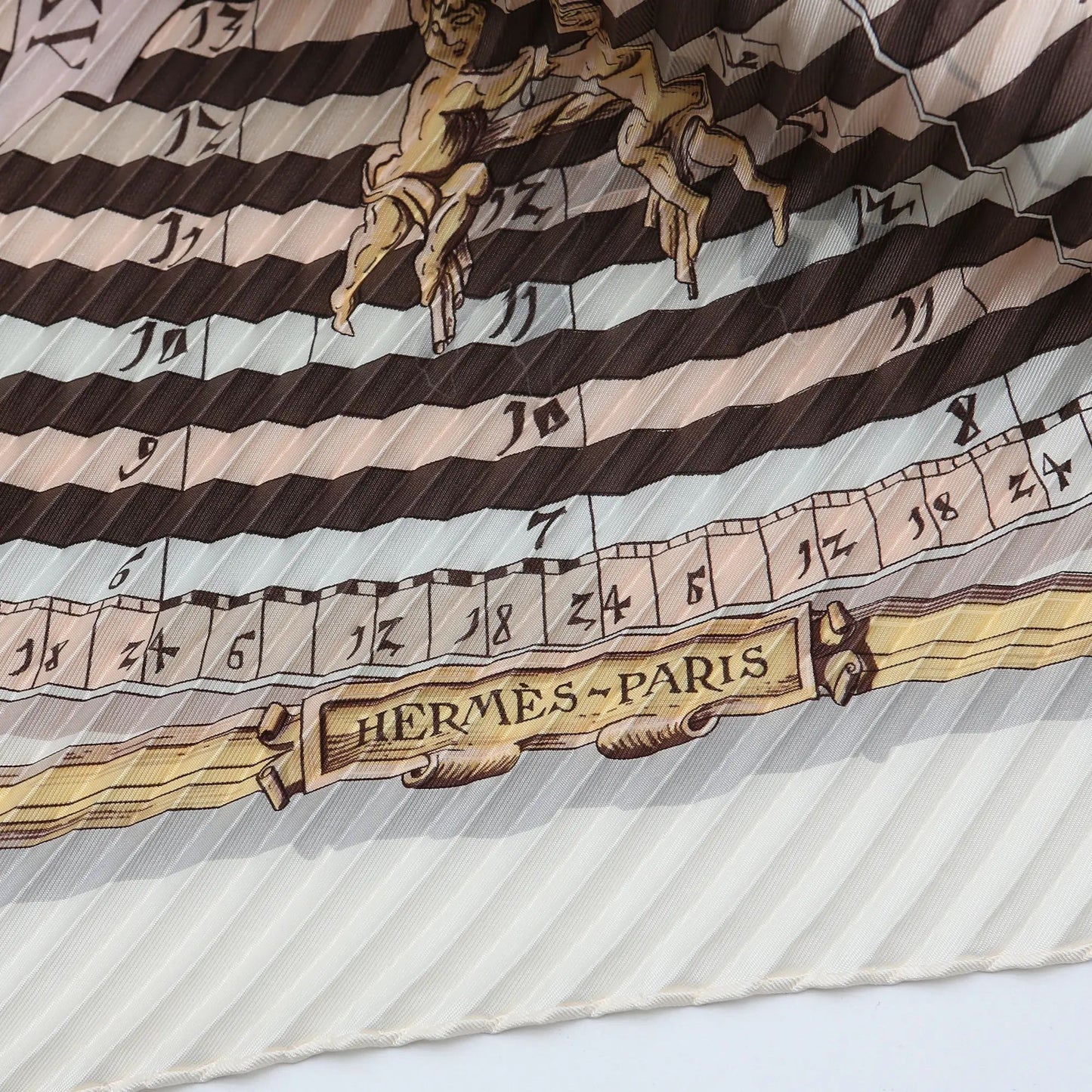 Hermès Carrè - Foulard Plissettato 90 Dies et Hore