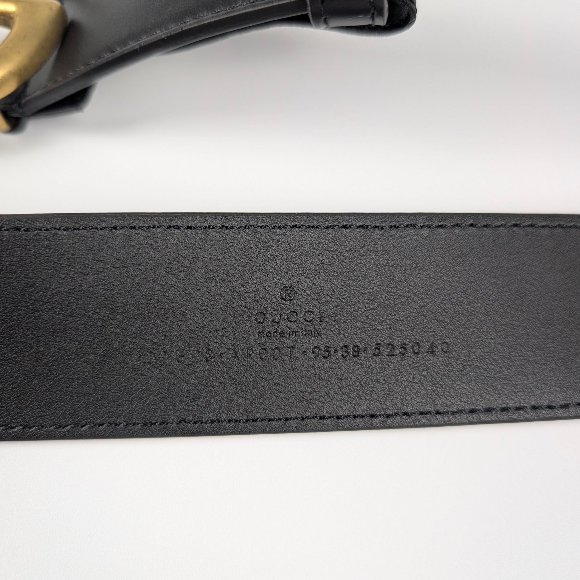 Gucci Cintura Nera Fibbia GG Marmont