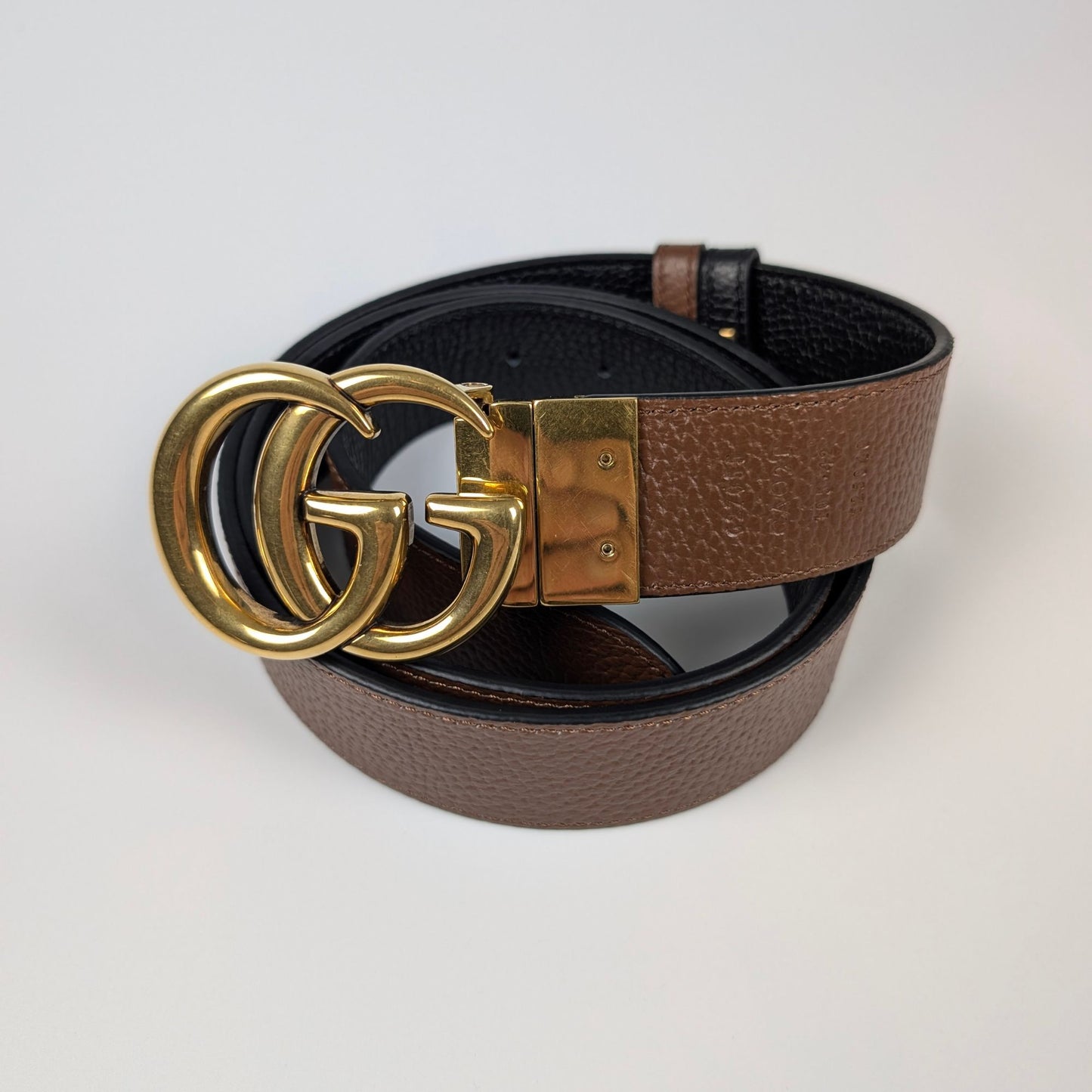 Gucci Cintura Reversibile Fibbia GG Marmont 